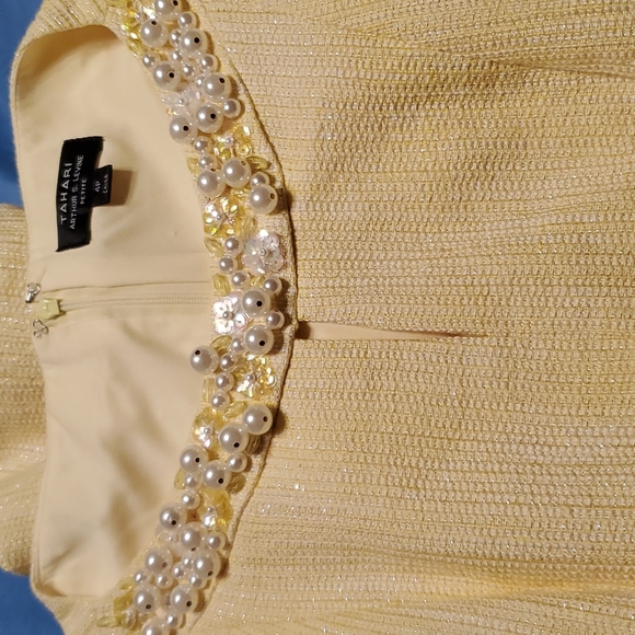 NEW Tahari Arthur S Levine petite yellow dress - Picture 7 of 15